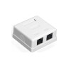 Розетка внешняя двойная EXEGATE SM2-RJ45-C5 RJ-45 кат.5/5E UTP Krone 110 EX292843RUS